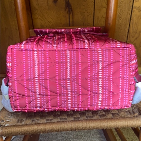 Kate Spade Ellie heart quilted backpack cranberry - Picture 8 of 11